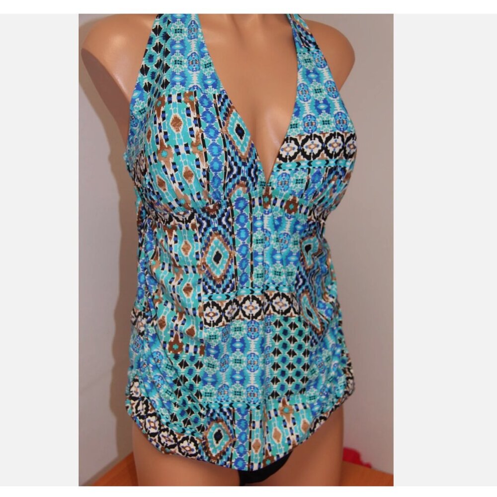 NWT La Blanca Swimsuit Bikini Tankini 2 pc set Plus Sz 22W LAG Halter
